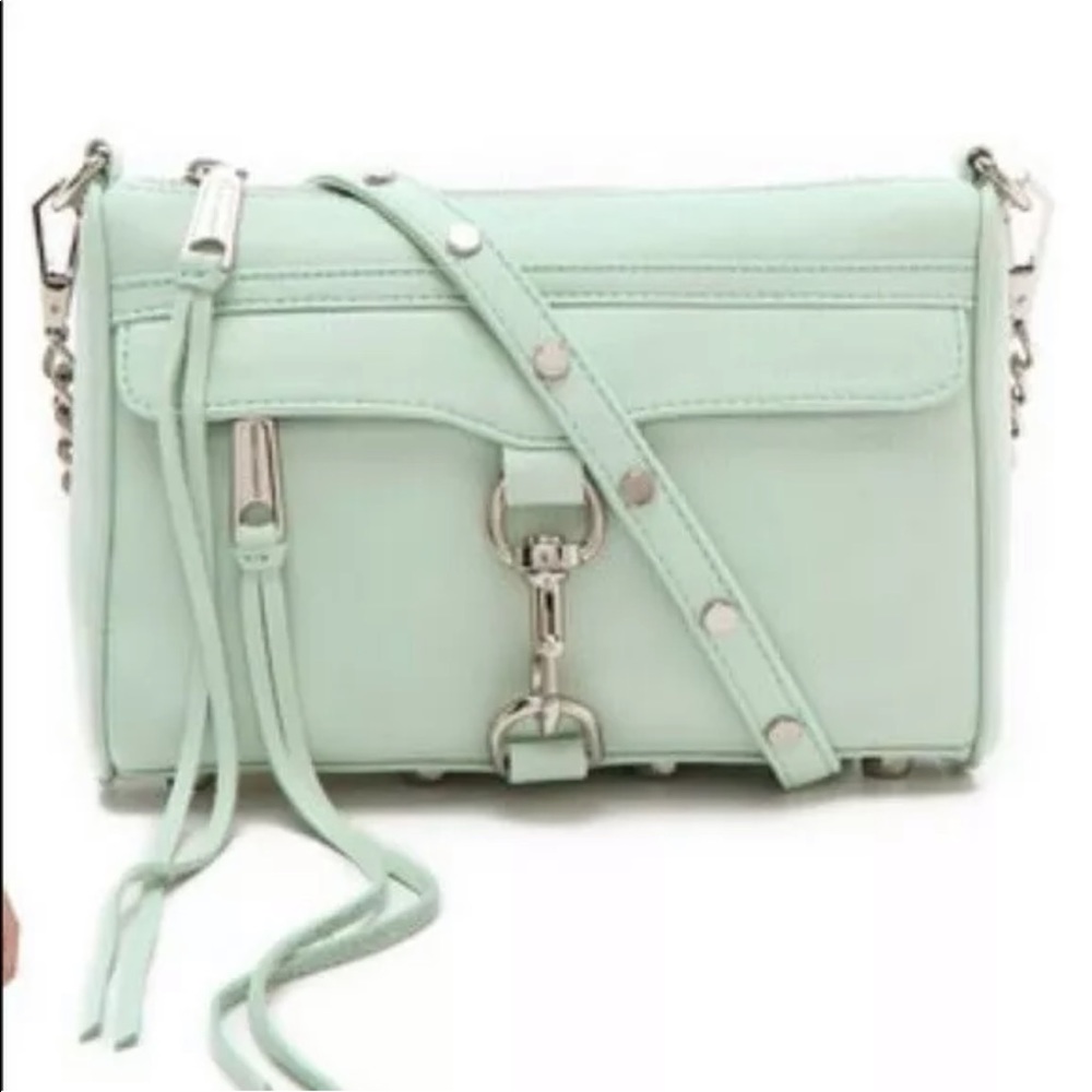 Rebecca Minkoff Turquoise Mint Mini Mac Crossbody